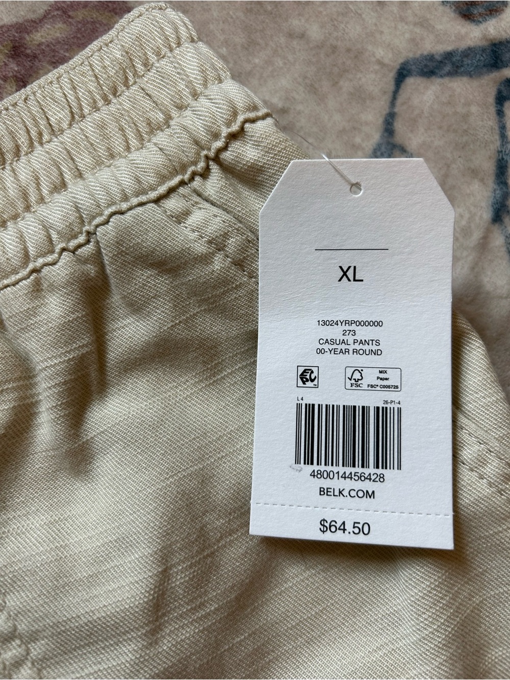 Wonderly Ivory Lyocell & Cotton Cargo Pants - Picture 3 of 9